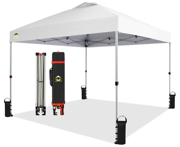 10x10 Pop up Canopy Tent RM100H, Patented One Push Pop Up Tent with Wheeled Carry Bag