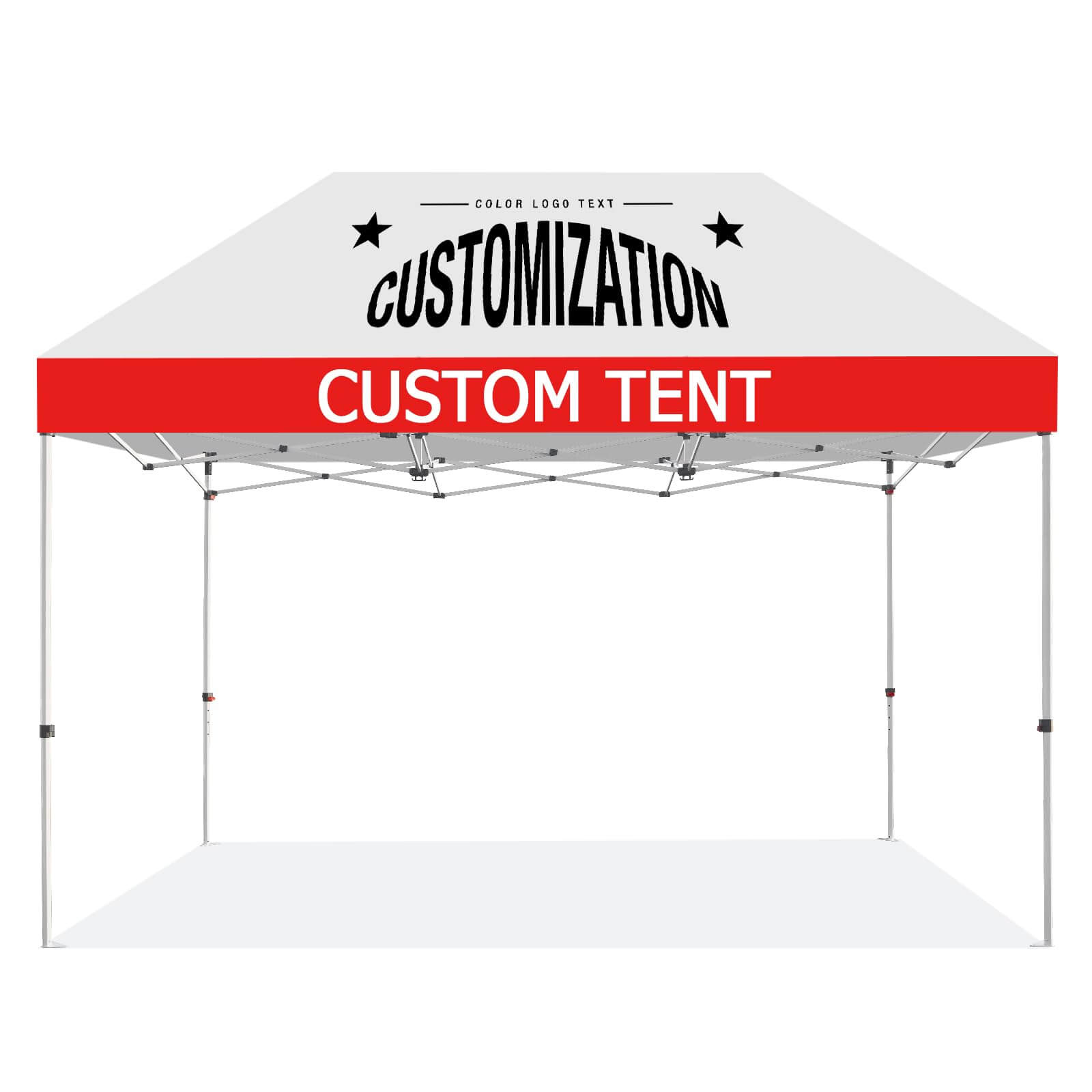 CROWN SHADES [M150A] Carpa personalizada 15x10 – Juego completo con estructura y toldo
