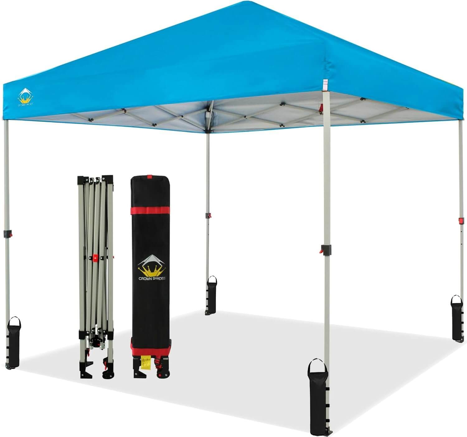 CROWN SHADES 10x10 Pop Up Canopy, Patented Center Lock One