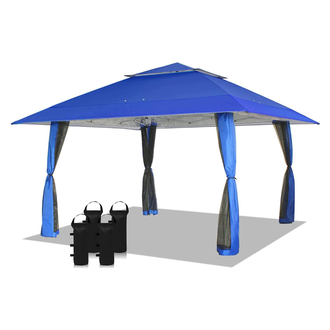 13X13 Outdoor Pop Up Gazebo Patented Center Lock Quick Setup  Instant Canopy Tent with Mosquito Nettings