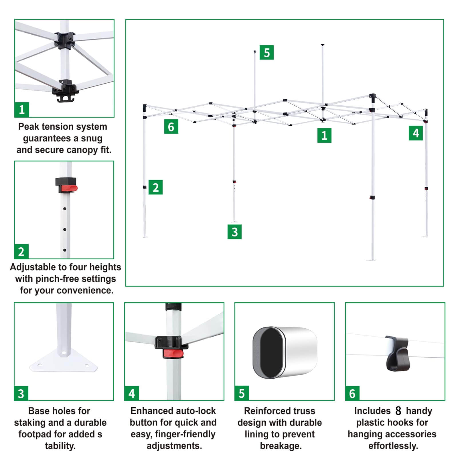 CROWN SHADES [M150A] 15x10 Custom Tent – Complete Set with Frame & Canopy