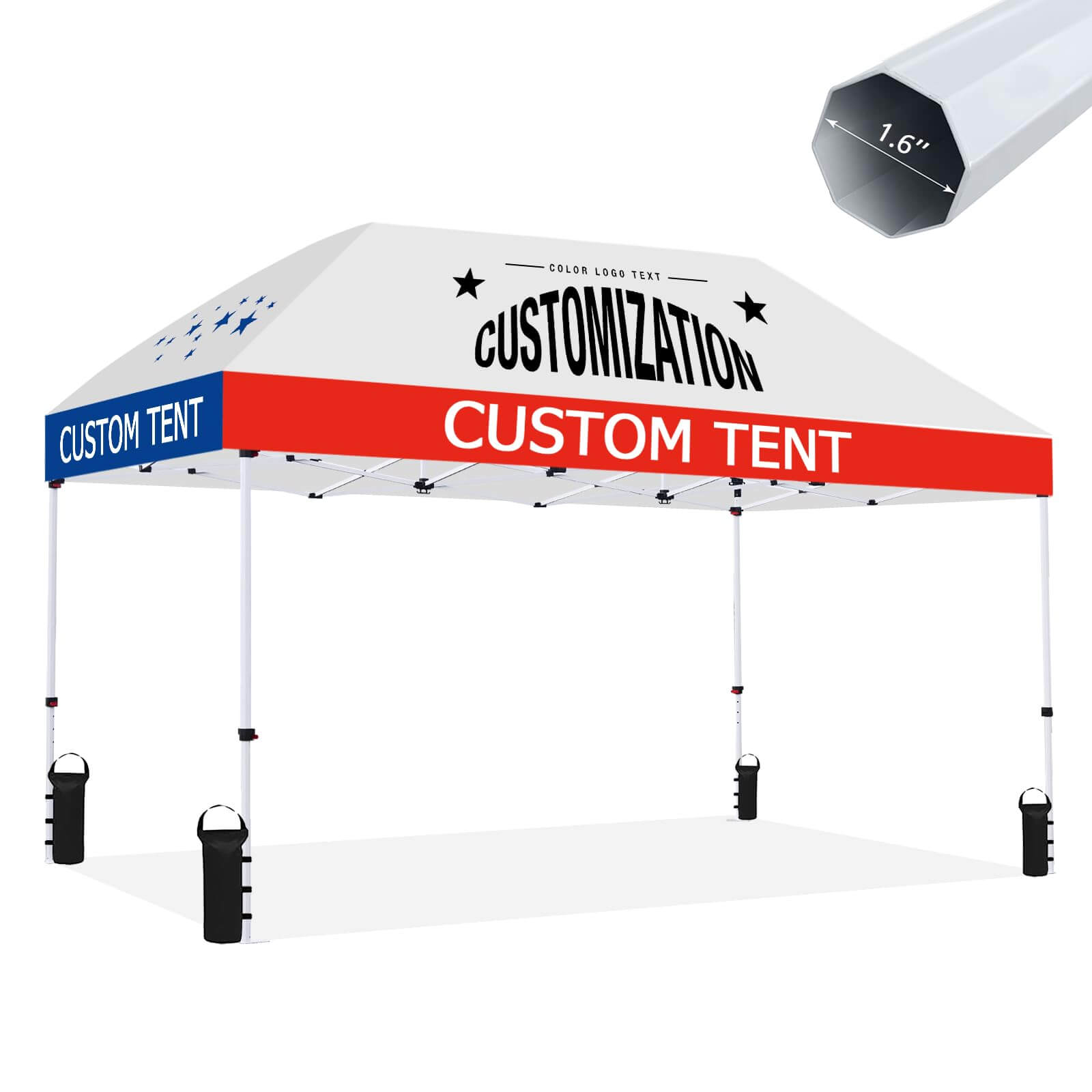 CROWN SHADES [M150A] 15x10 Custom Tent – Complete Set with Frame & Canopy