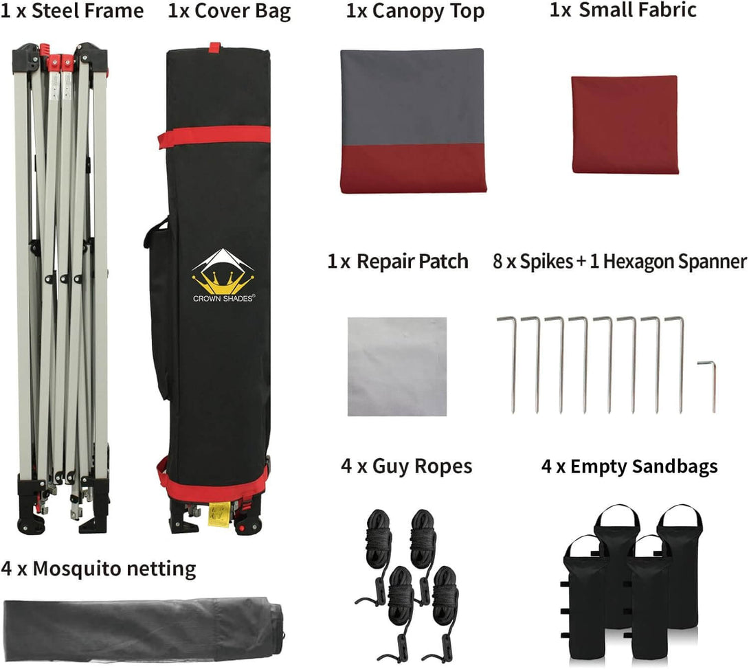 13X13 Outdoor Pop Up Gazebo Patented Center Lock Quick Setup  Instant Canopy Tent with Mosquito Nettings