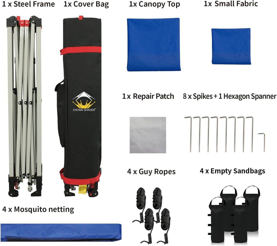 13X13 Outdoor Pop Up Gazebo Patented Center Lock Quick Setup  Instant Canopy Tent with Mosquito Nettings