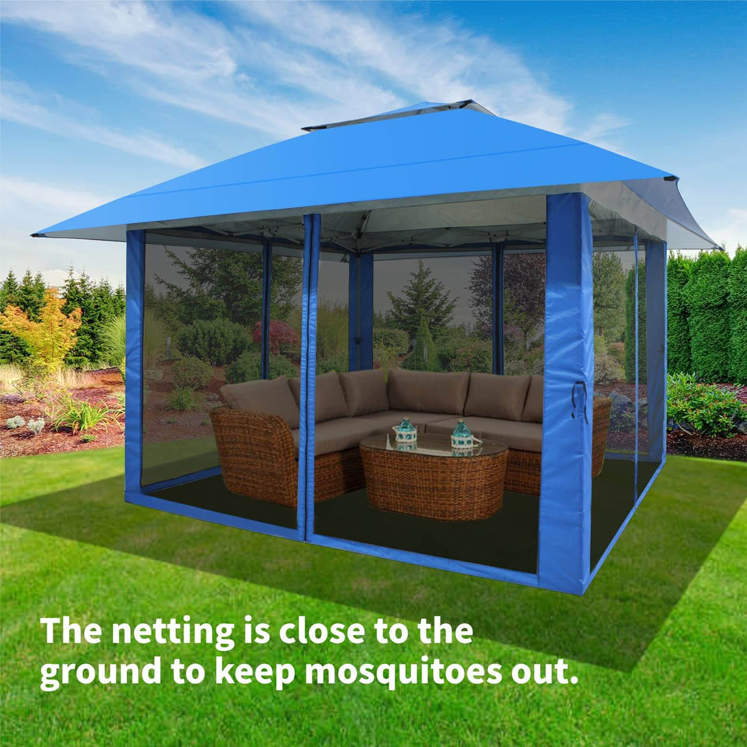 13X13 Outdoor Pop Up Gazebo Patented Center Lock Quick Setup  Instant Canopy Tent with Mosquito Nettings