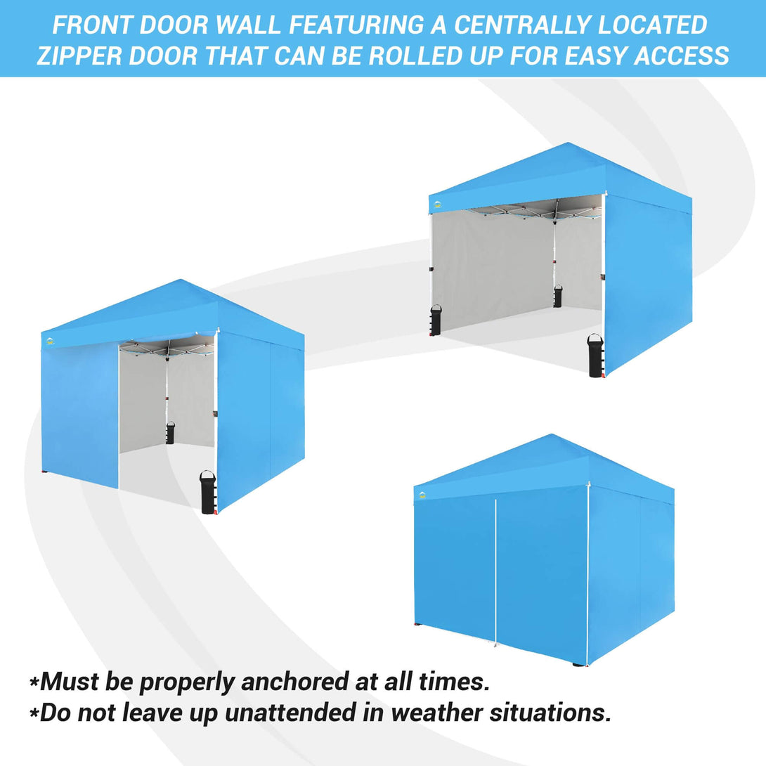 CROWN SHADES 10X10 Comercial Instant Canopy Pop Up Tent Patended Center Lock with 4 Sidewalls