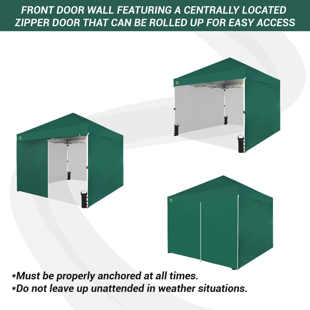 CROWN SHADES 10X10 Comercial Instant Canopy Pop Up Tent Patended Center Lock with 4 Sidewalls