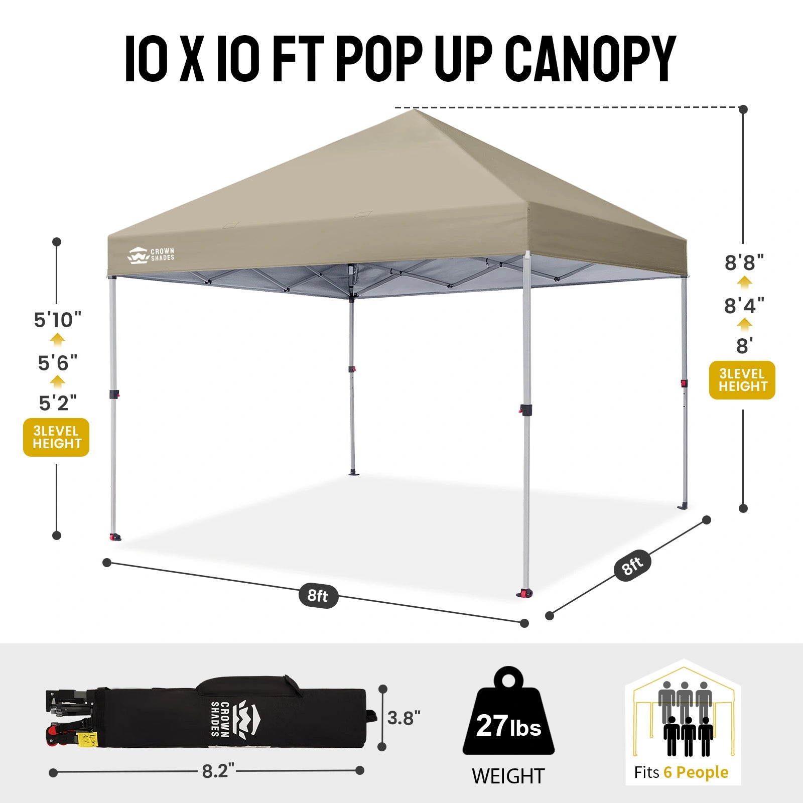 One-Push™ Lite 8' x 8' Canopy