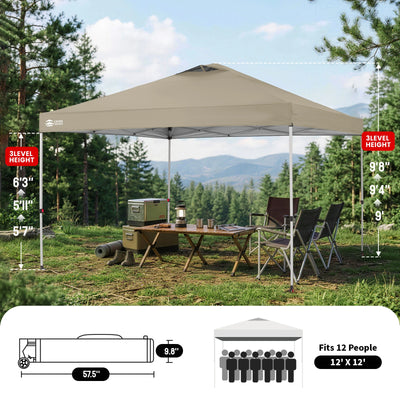 Tonnelle One-Push Max 12' x 12'