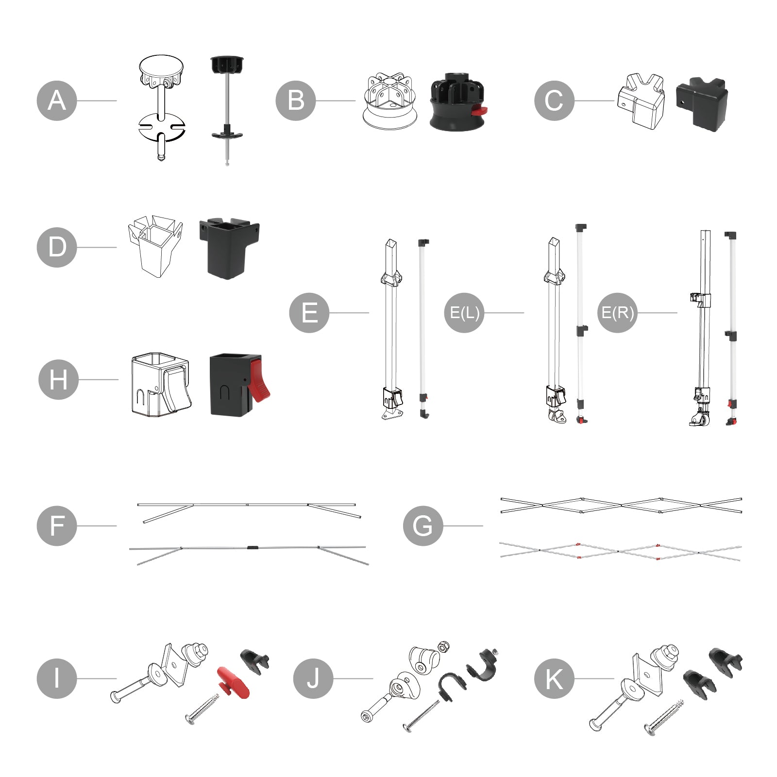 CROWN SHADES RM100H Canopy Tent's Replacement Part