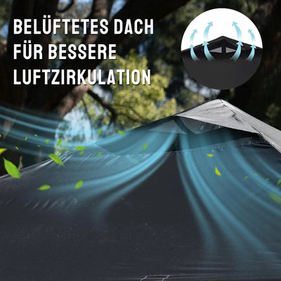 Pop-Up Faltpavillon 3 × 3 m – Wasserdicht, UV50+, Höhenverstellbar, mit Seitenteilen