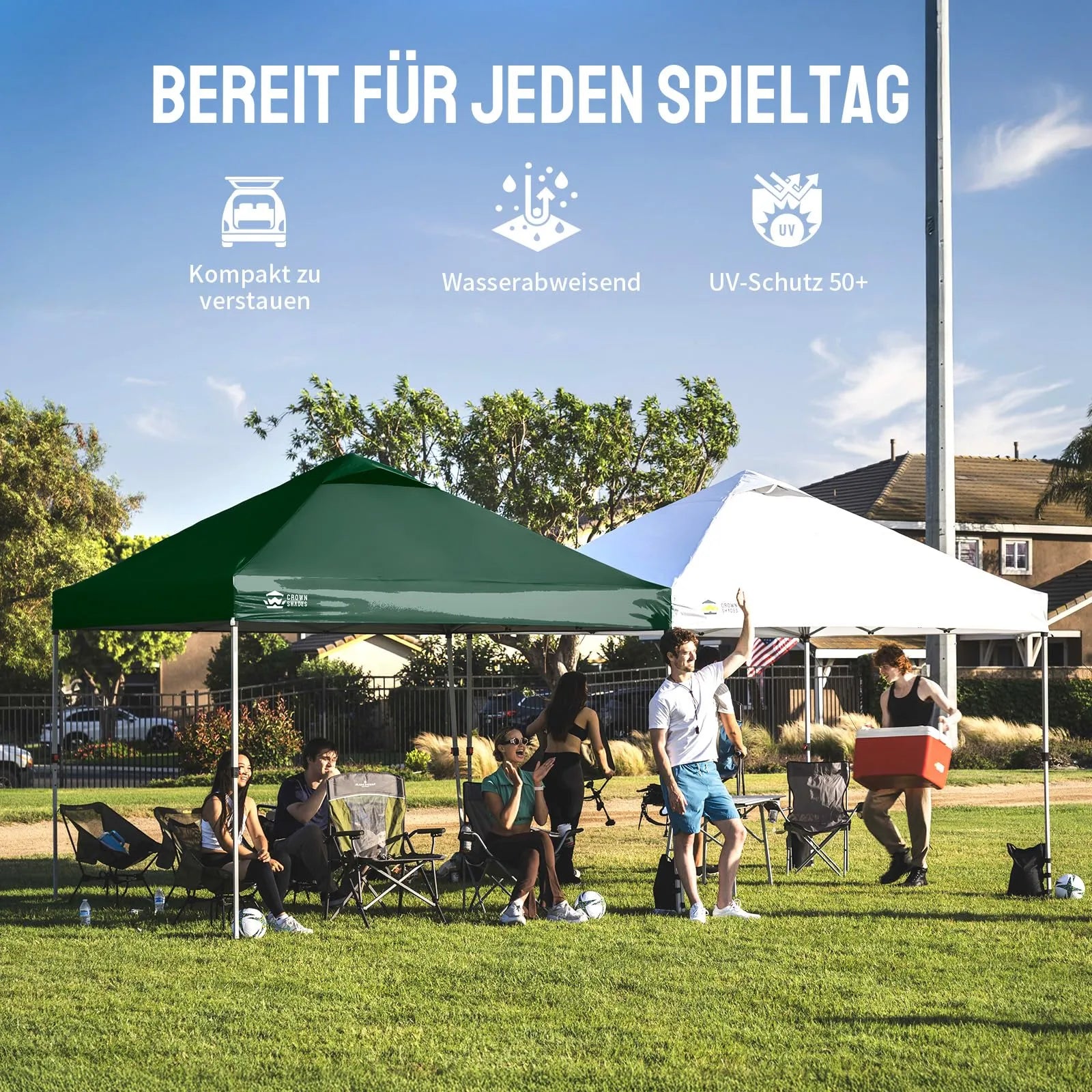 Pop-Up Faltpavillon 3 × 3 m – Wasserdicht, UV50+, Höhenverstellbar, mit Seitenteilen