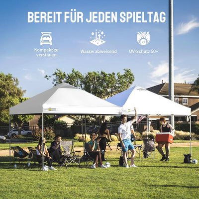 Pop-Up Faltpavillon 3 × 3 m – Wasserdicht, UV50+, Höhenverstellbar, mit Seitenteilen