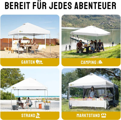 Pop-Up Faltpavillon 3 × 3 m – Wasserdicht, UV50+, Höhenverstellbar, mit Seitenteilen