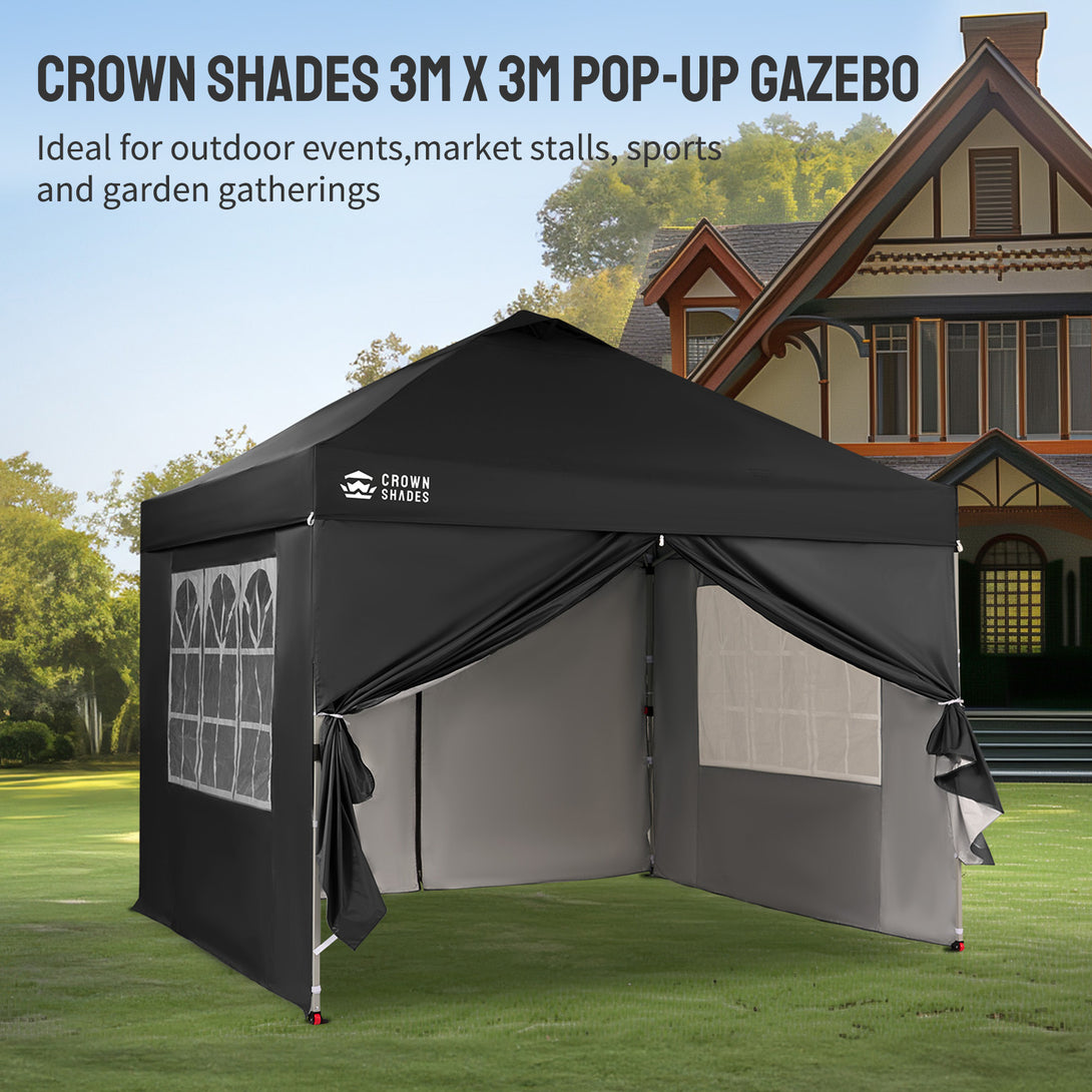 Pop Up Gazebo with 4 Sidewalls - One Push CenterLOK® Instant Setup