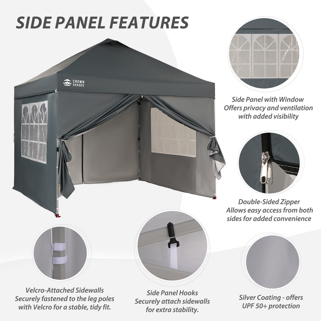 Pop Up Gazebo with 4 Sidewalls - One Push CenterLOK® Instant Setup