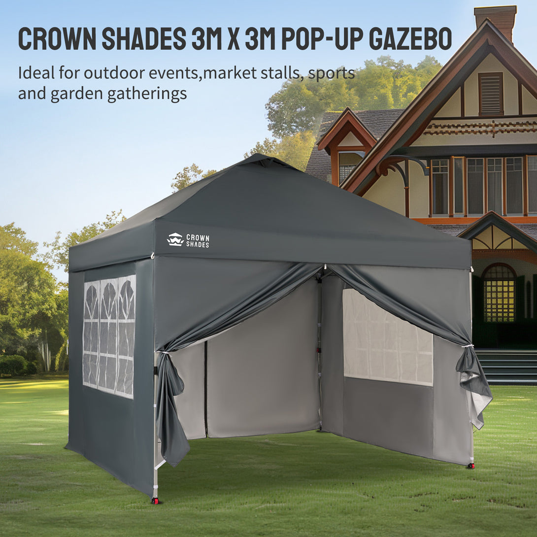 Pop Up Gazebo with 4 Sidewalls - One Push CenterLOK® Instant Setup