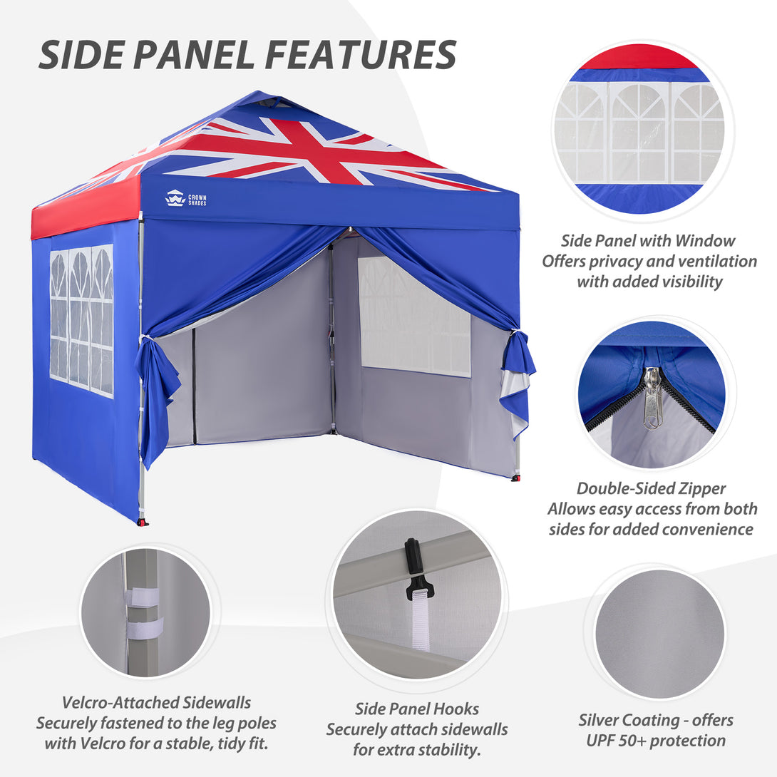 Pop Up Gazebo with 4 Sidewalls - One Push CenterLOK® Instant Setup