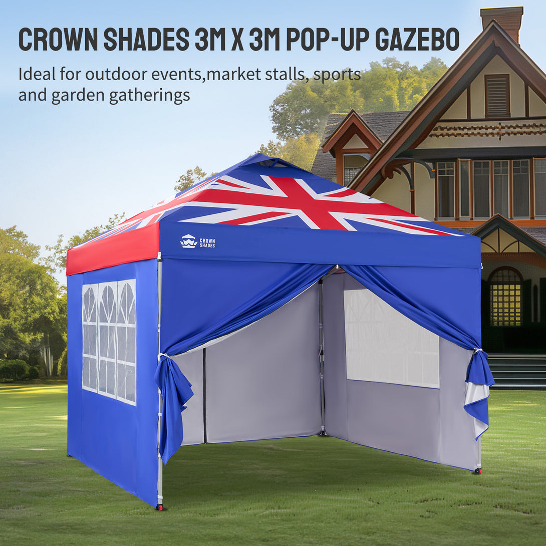 Pop Up Gazebo with 4 Sidewalls - One Push CenterLOK® Instant Setup