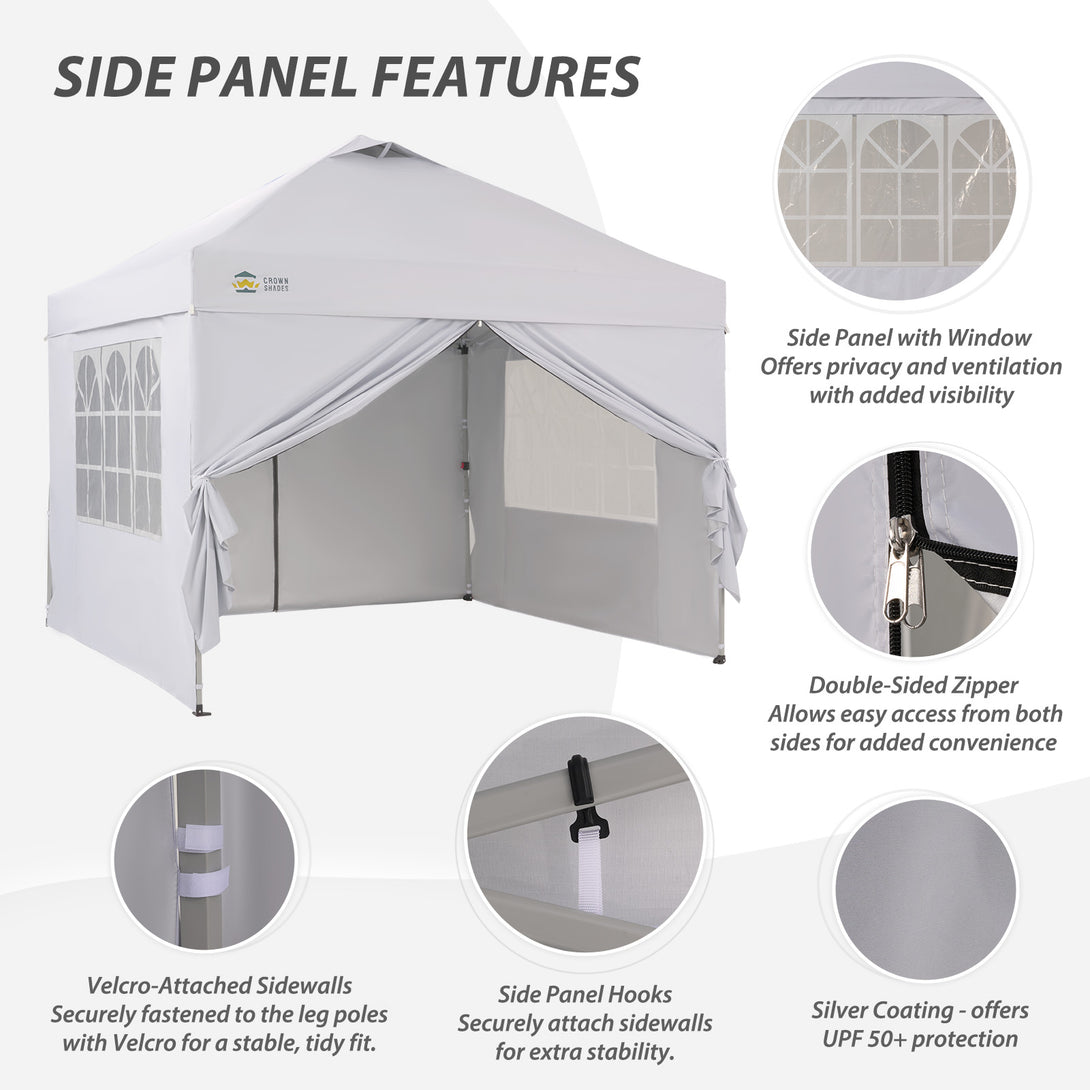 Pop Up Gazebo with 4 Sidewalls - One Push CenterLOK® Instant Setup
