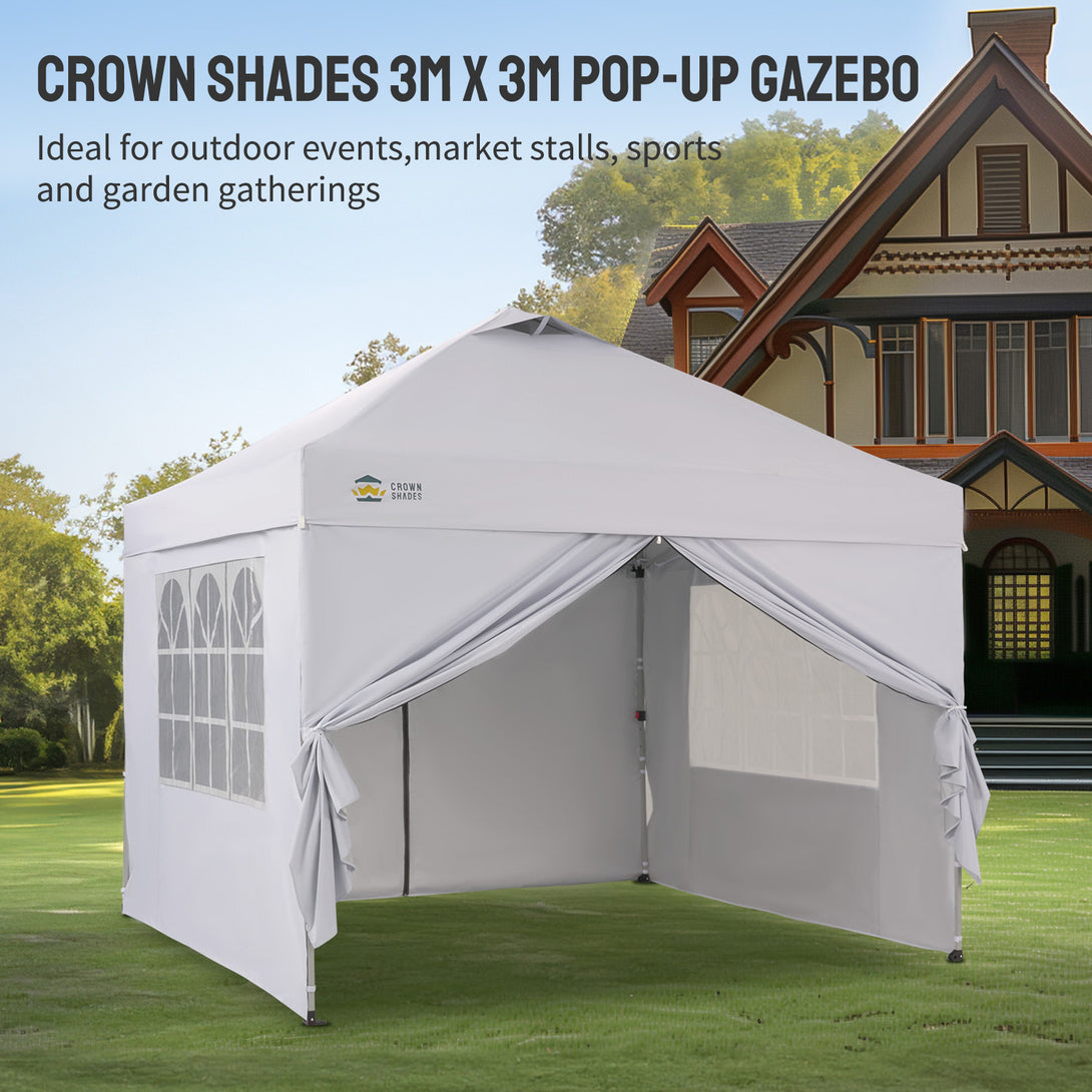 Pop Up Gazebo with 4 Sidewalls - One Push CenterLOK® Instant Setup