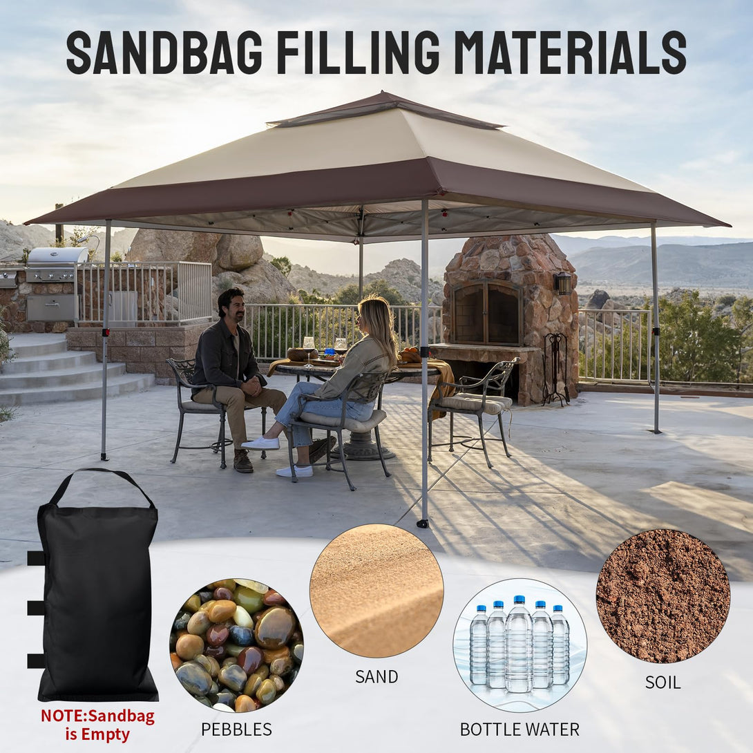 4m x 4m Pop Up Gazebo with Side Panels – Waterproof Garden Shelter