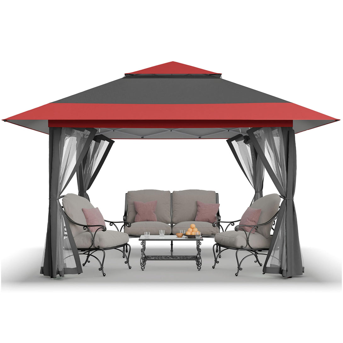 4m x 4m Pop Up Gazebo with Side Panels – Waterproof Garden Shelter