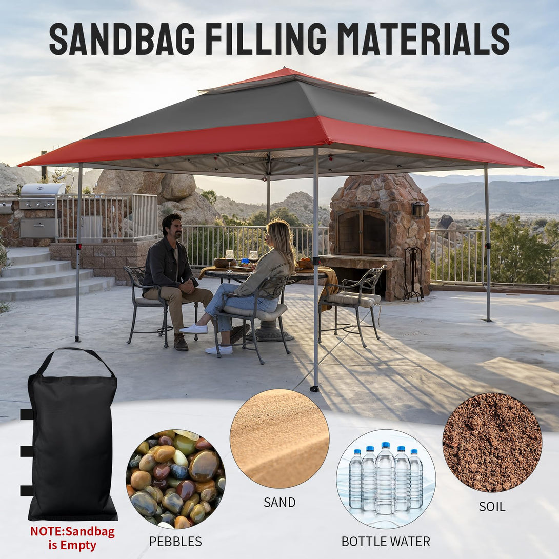 4m x 4m Pop Up Gazebo with Side Panels – Waterproof Garden Shelter