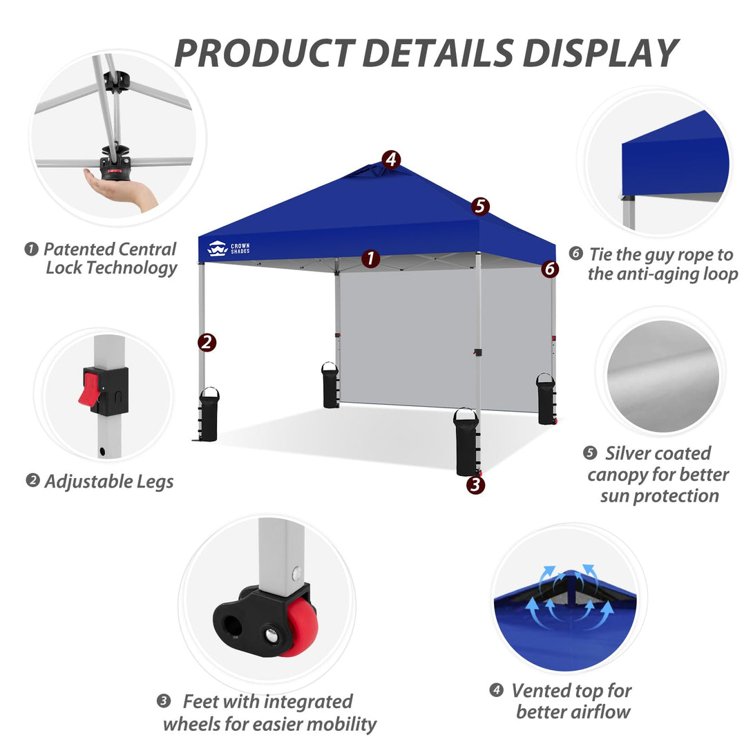 3m x 3m Pop Up Gazebo with 1 Sidewall