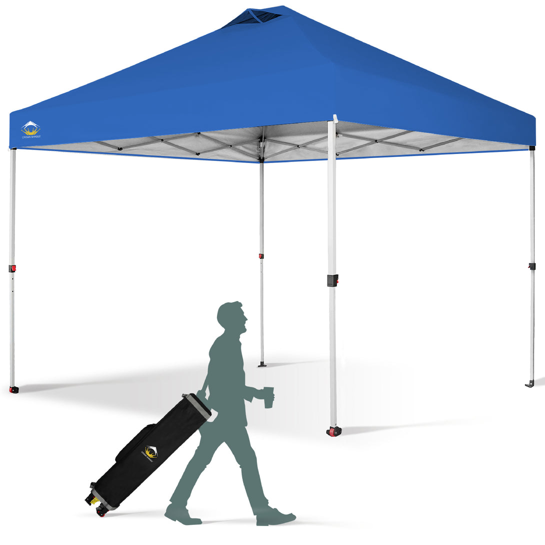 10x10 Pop up Canopy Tent RM100H, Patented One Push Pop Up Tent with Wheeled Carry Bag