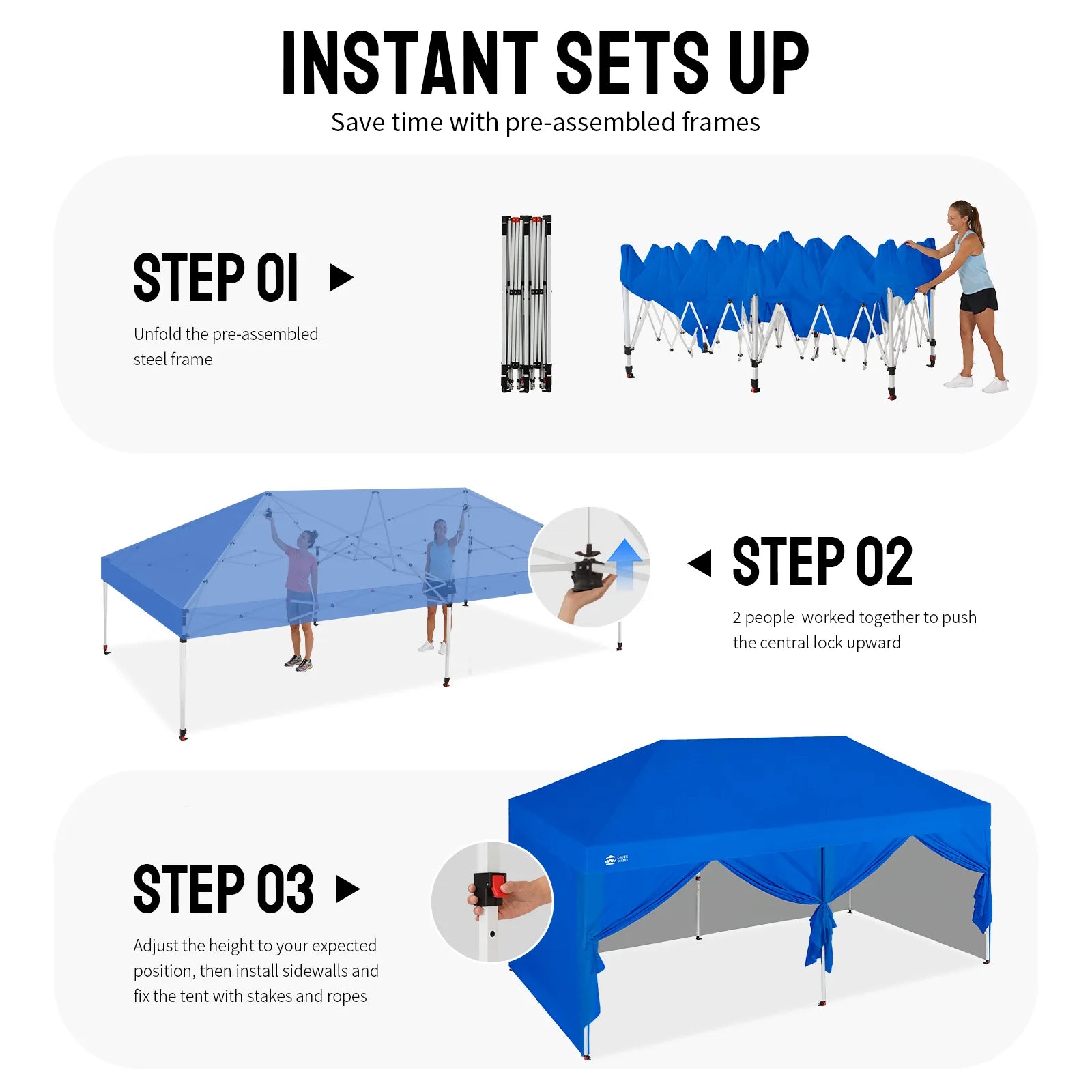 Swift-Lock 10'x20' Canopy | 6 Sidewalls