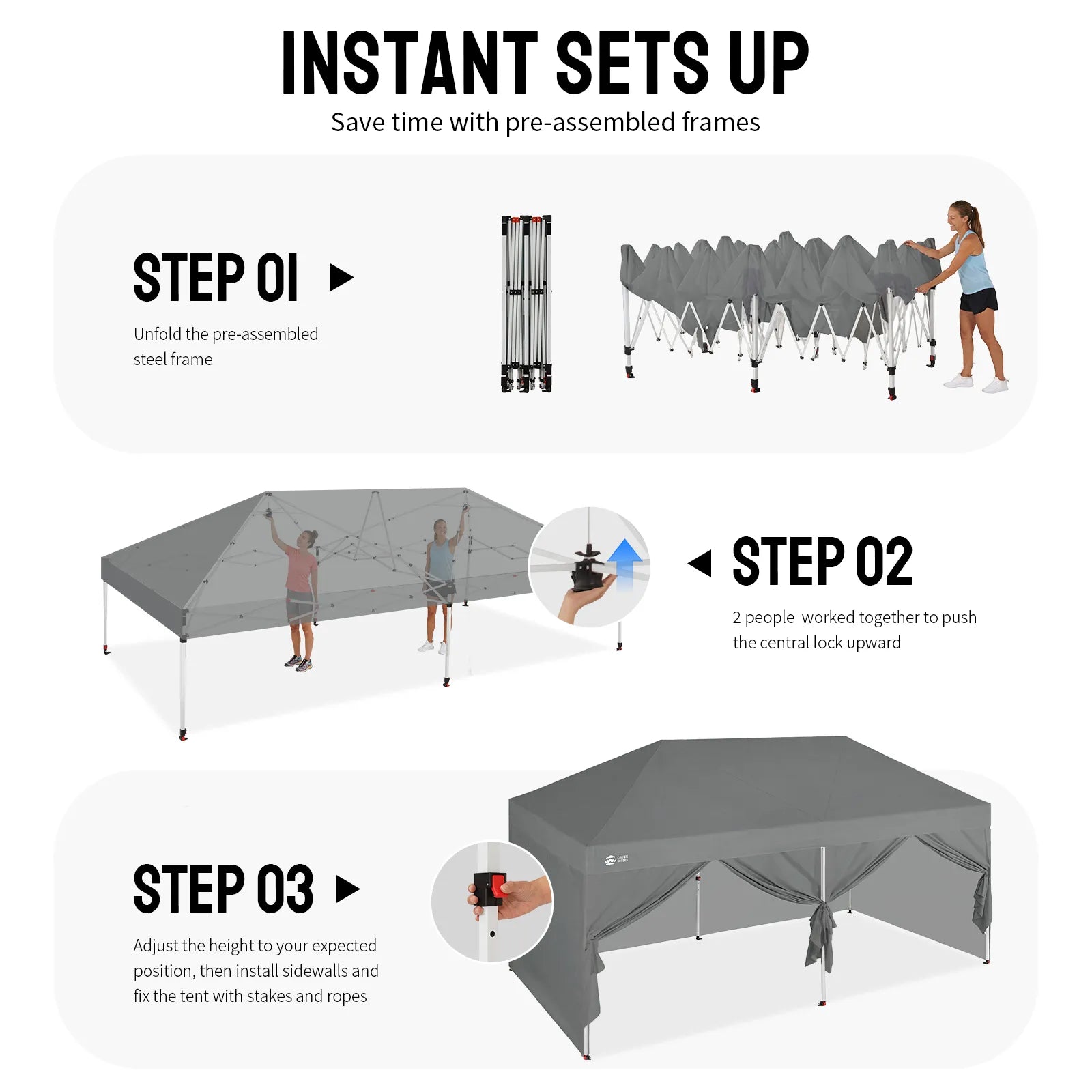 Swift-Lock 10'x20' Canopy | 6 Sidewalls