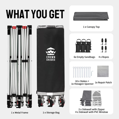 Swift-Lock 10'x20' Canopy | 6 Sidewalls