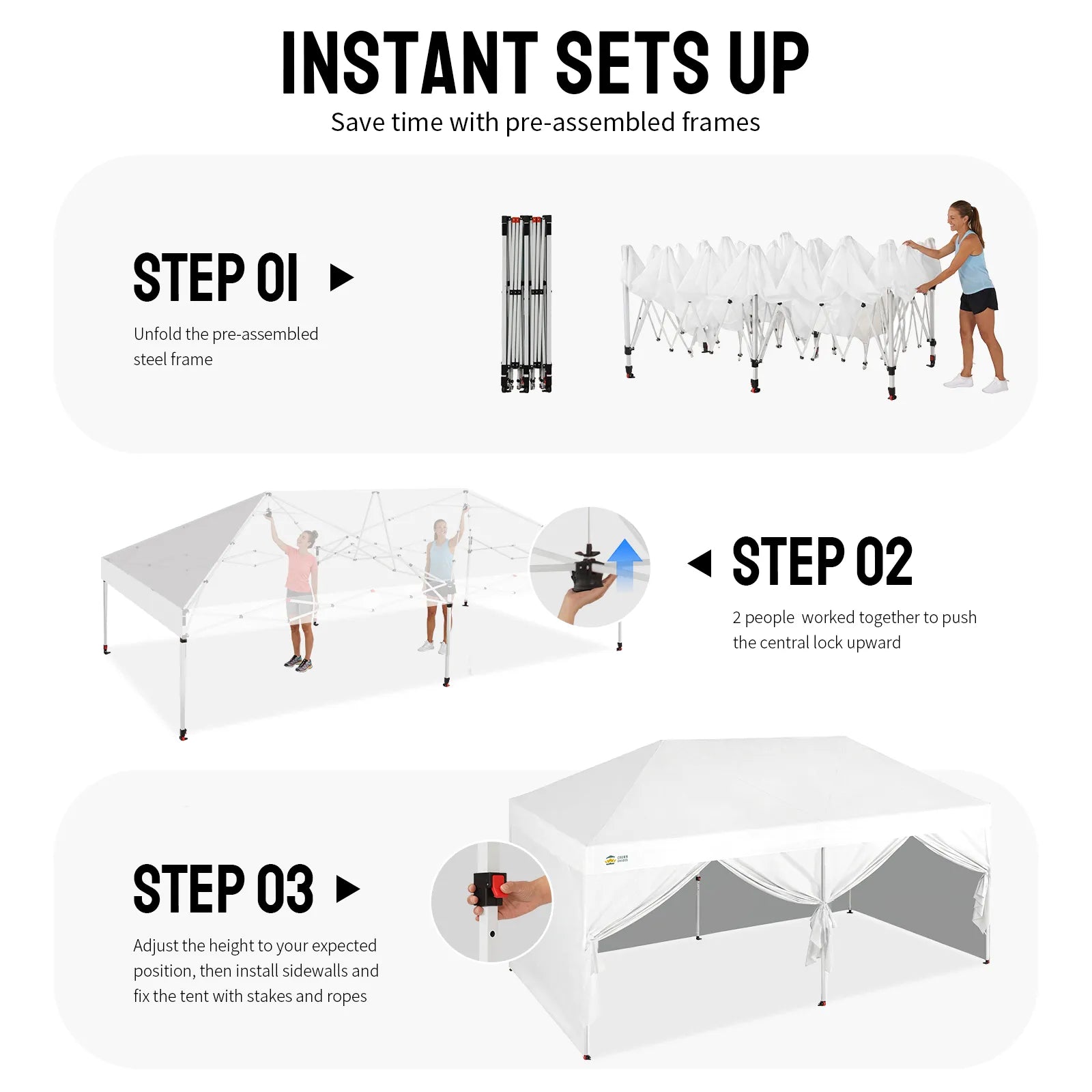 Swift-Lock 10'x20' Canopy | 6 Sidewalls