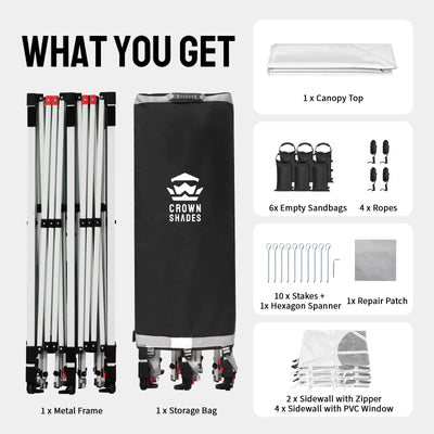 Swift-Lock 10'x20' Canopy | 6 Sidewalls
