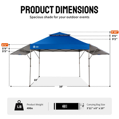 Vista 10' x 18' Carpa | Toldos dobles