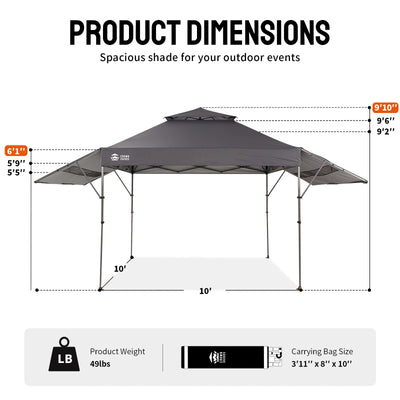 Vista 10' x 18' Carpa | Toldos dobles