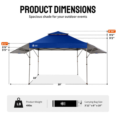 Vista 10' x 18' Carpa | Toldos dobles