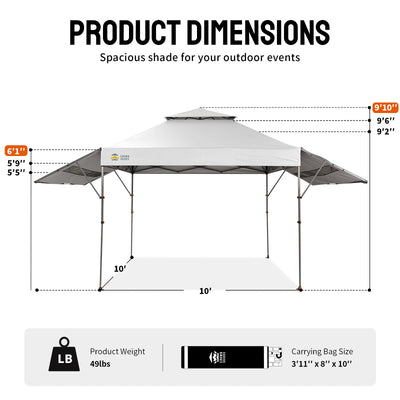 Vista 10' x 18' Carpa | Toldos dobles