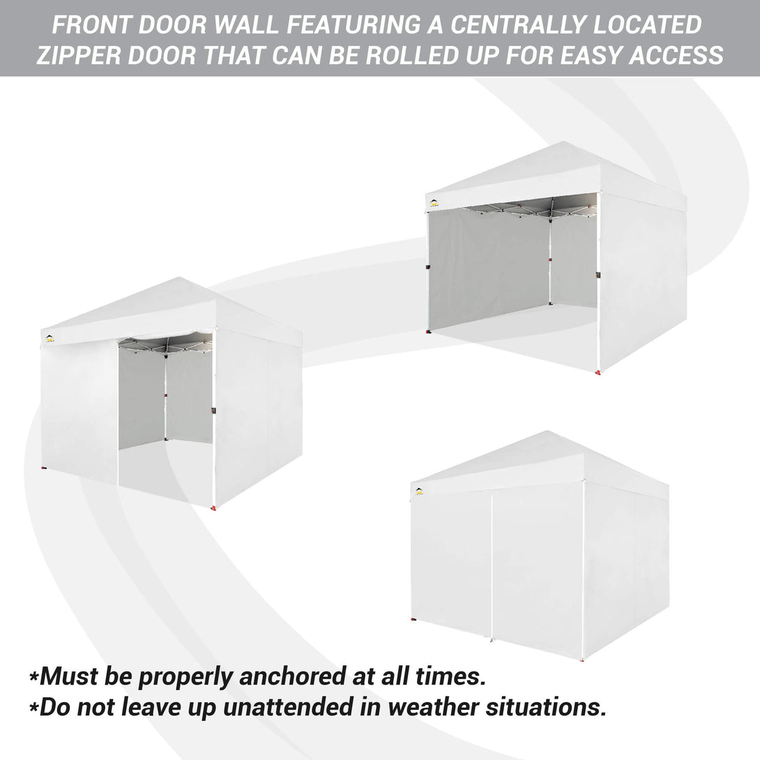 CROWN SHADES 10X10 Comercial Instant Canopy Pop Up Tent Patended Center Lock with 4 Sidewalls